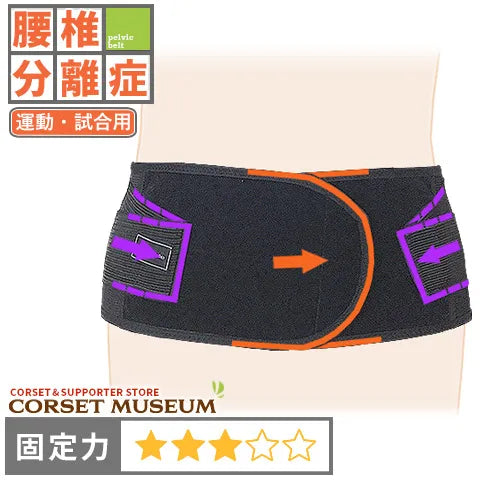 腰椎分離症|バックレスキューベルトメッシュ